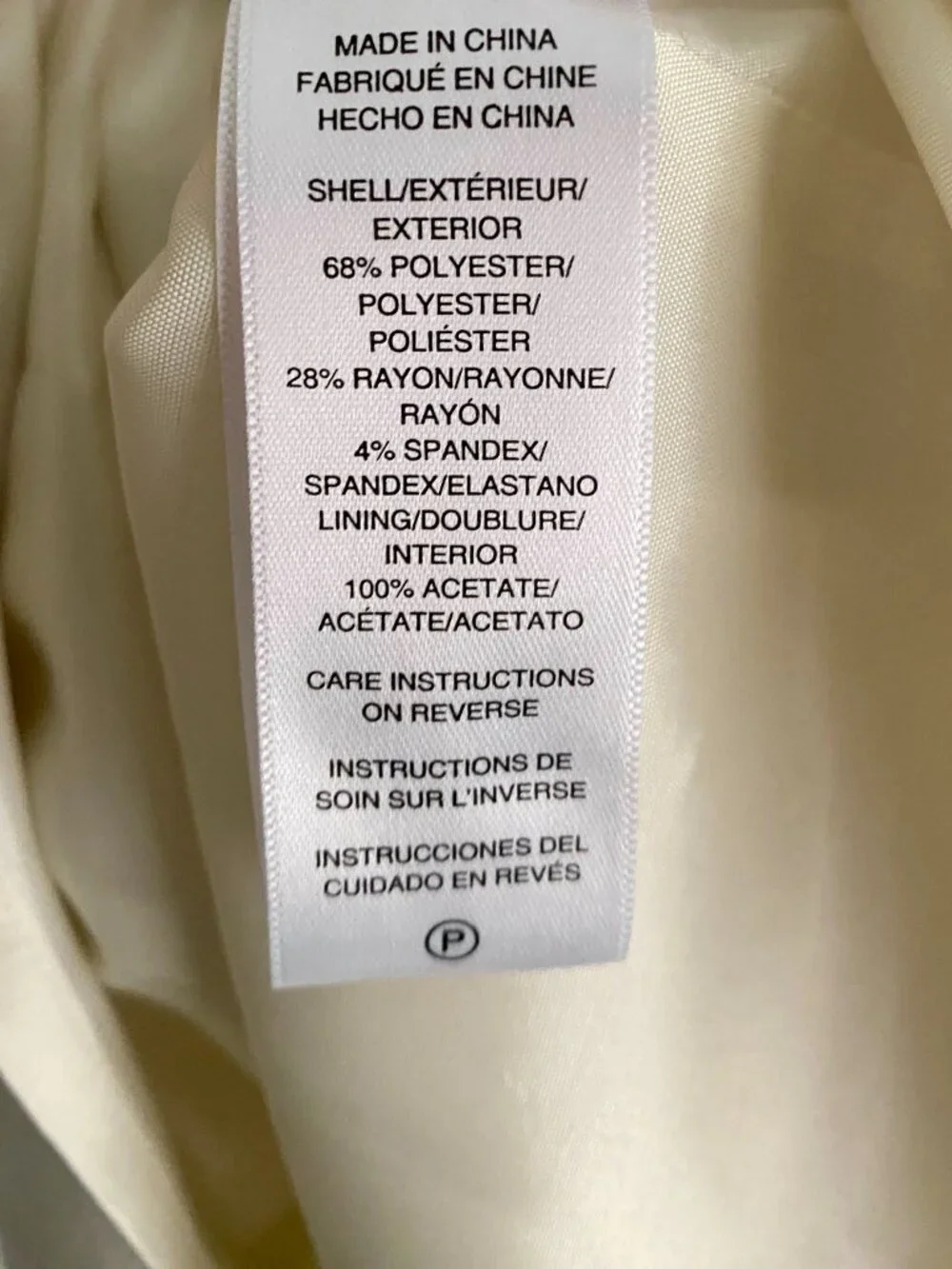 Michael Kors Womens Cream Dress Size 8 With Gold Zipper Detail